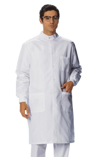Fashion Seal - Unisex Striped PFAS-Free T-Shield D-Stat Lab Coat. 6427_6402