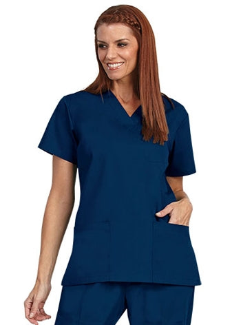 Fashion Seal - Unisex Navy FP Fashion Scrub Shirt - TALL. 78794