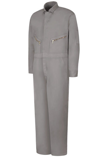 Red Kap - Men's Zip-Front Grey Cotton Coverall. CC18GY