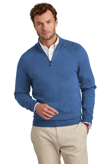 Brooks Brothers® - Cotton Stretch 1/4-Zip Sweater. BB18402