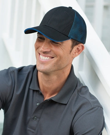Port Authority - Double Mesh Snapback Sandwich Bill Cap. C818