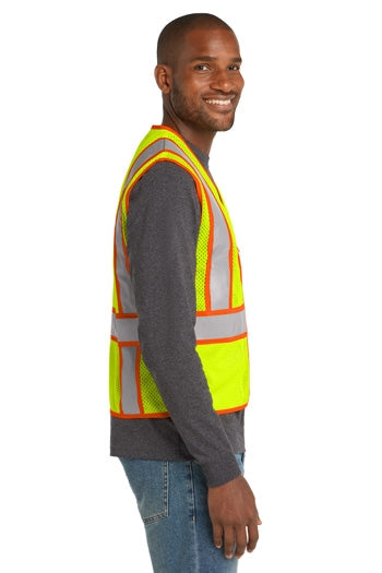 CornerStone -ANSI 107 Class 2 Mesh Zippered Two-Tone Vest. CSV103