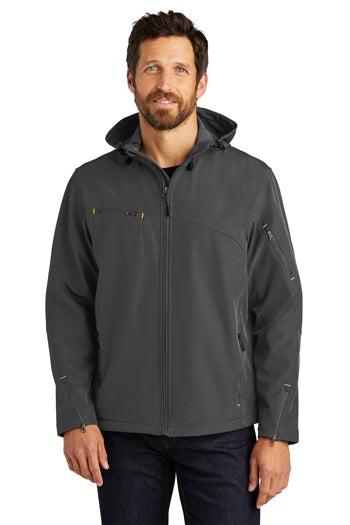 Port Authority - Textured Hooded Soft Shell Jacket. J706