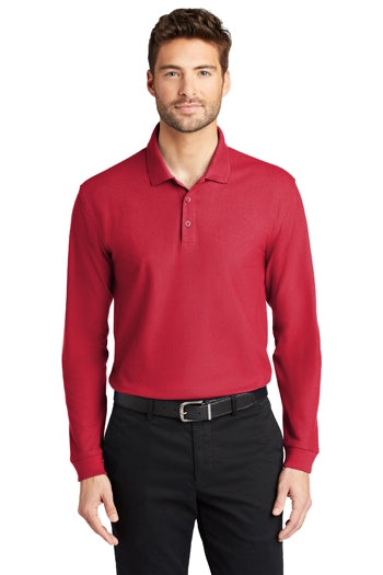 Port Authority - Long Sleeve Core Classic Pique Polo. K100LS