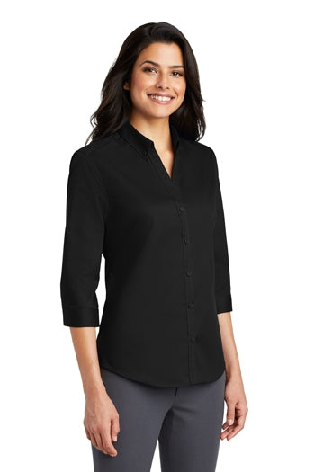 Port Authority - Ladies 3/4 SuperPro™ Twill Shirt. L665
