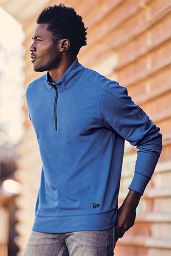 New Era® Tri-Blend Fleece 1/4-Zip Pullover. NEA512