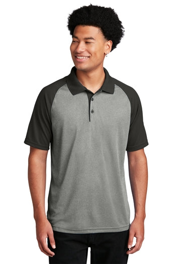 Sport-Tek® PosiCharge® RacerMesh® Raglan Heather Block Polo. ST641