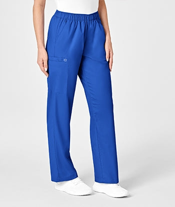 WonderWink - WonderWORK Women's Pull-On Cargo Scrub Pants - PETITE. 501P