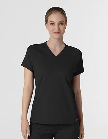 WonderWink - RENEW Knit Women's Flex-n-Reach V-Neck Raglan Scrub Top. 6259