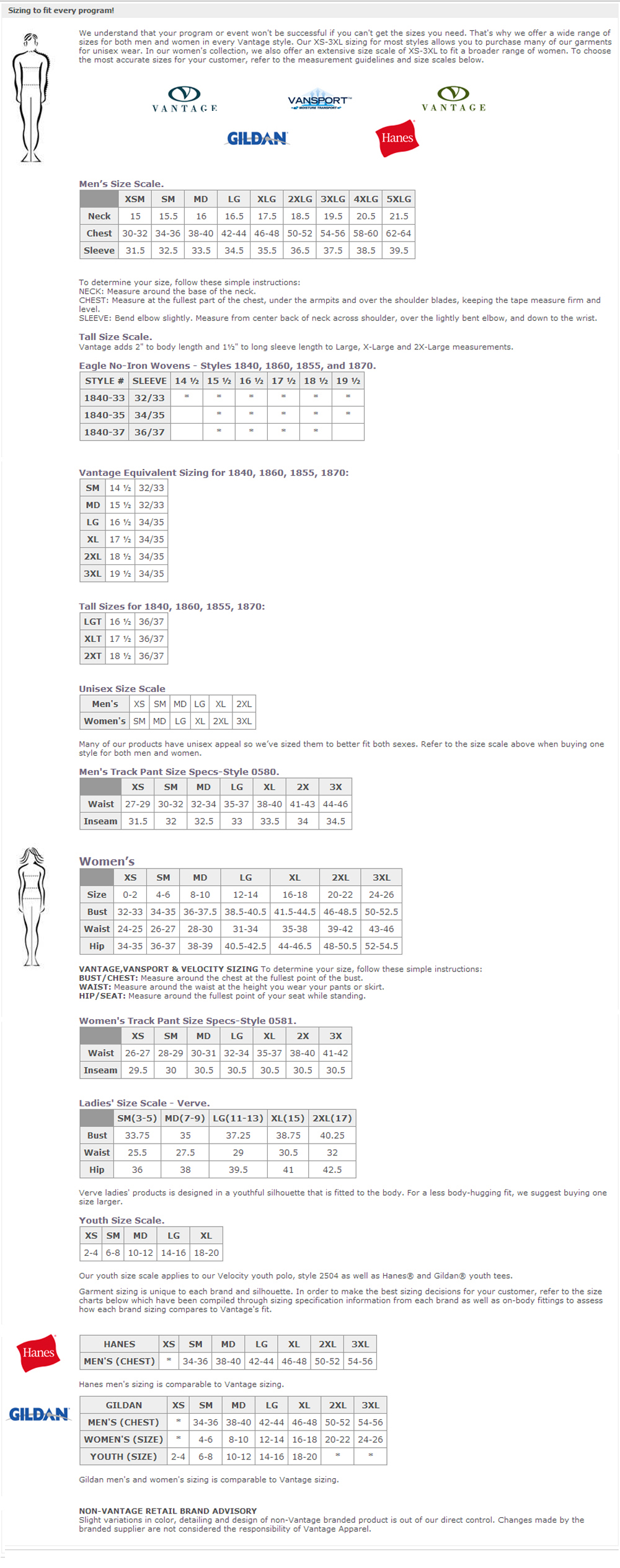 Hanes Size Chart Women S