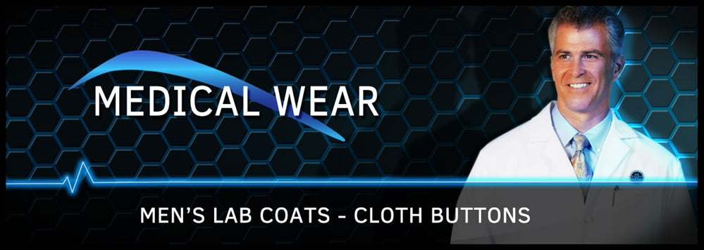Cloth Buttons Men's Lab Coats