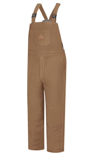 Bulwark -  Flame-Resistant Brown Duck Insulated Bib Overall. BLN4