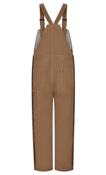 Bulwark -  Flame-Resistant Brown Duck Insulated Bib Overall. BLN4