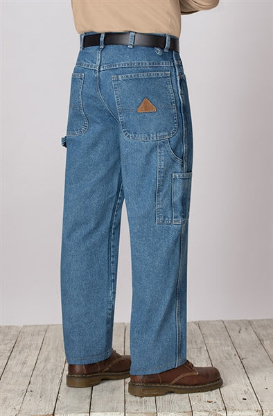Bulwark - Flame-Resistant Stone Wash Denim Dungaree. PEJ8