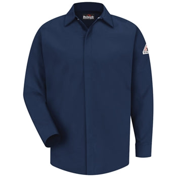 Bulwark - Flame-Resistant Concealed-Gripper Pocketless Shirt. SLS2