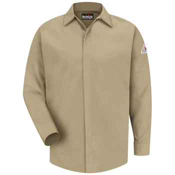 Bulwark - Flame-Resistant Concealed-Gripper Pocketless Shirt. SLS2