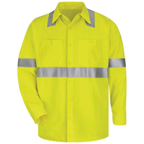 Bulwark - Flame-Resistant Hi-Visibility Long-Sleeve Work Shirt. SMW4