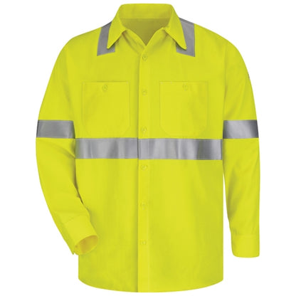 Bulwark - Flame-Resistant Hi-Visibility Long-Sleeve Work Shirt. SMW4