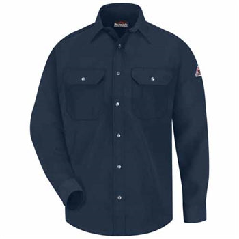 Bulwark - Flame-Resistant 4.5 oz Snap-Front Uniform Shirt. SNS2