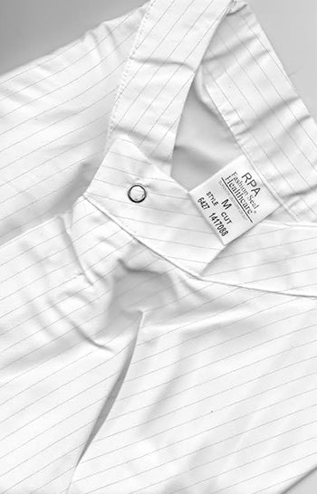 Fashion Seal - Unisex Striped PFAS-Free T-Shield D-Stat Lab Coat. 6427_6402