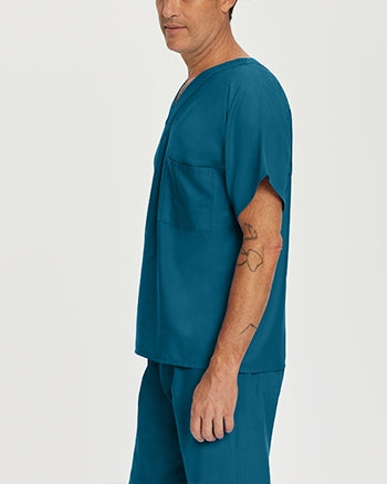Landau - Essentials Unisex Tuckable V-Neck Scrub Top. 7502