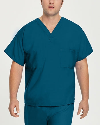 Landau - Essentials Unisex Tuckable V-Neck Scrub Top. 7502