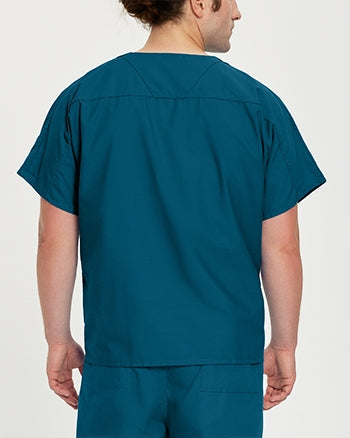 Landau - Essentials Unisex Tuckable V-Neck Scrub Top. 7502
