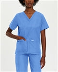 A photo of Landau Essentials Women's V-Neck Scrub Tunic.