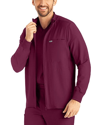 Landau - Forward Men's 3-Pocket Scrub Jacket. LJ703