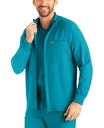 Landau - Forward Men's 3-Pocket Scrub Jacket. LJ703