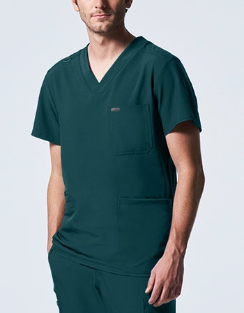 Landau - Forward Men's 4-Pocket V-Neck Scrub Top. LT110