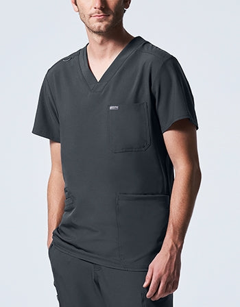 Landau - Forward Men's 4-Pocket V-Neck Scrub Top. LT110