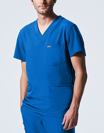 Landau - Forward Men's 4-Pocket V-Neck Scrub Top. LT110