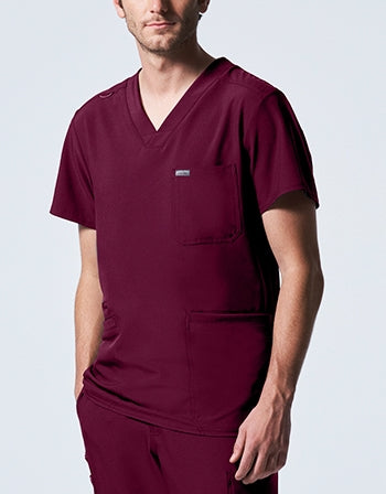 Landau - Forward Men's 4-Pocket V-Neck Scrub Top. LT110