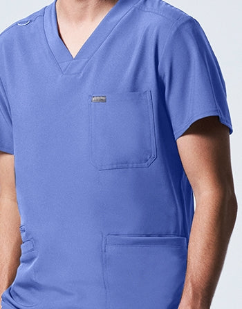 Landau - Forward Men's 4-Pocket V-Neck Scrub Top. LT110