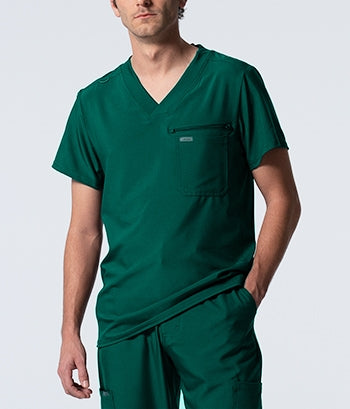 Landau - Forward Men's 2-Pocket V-Neck Scrub Top. LT111