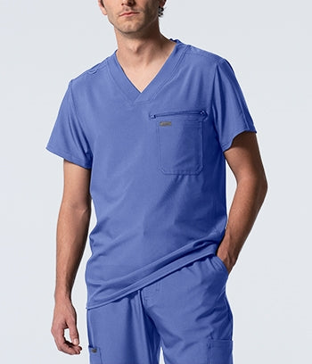 Landau - Forward Men's 2-Pocket V-Neck Scrub Top. LT111