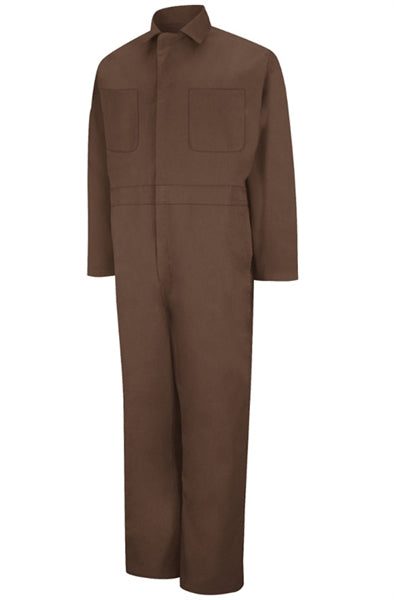 Red Kap - Men's Twill Action-Back Brown Coverall. CT10BN