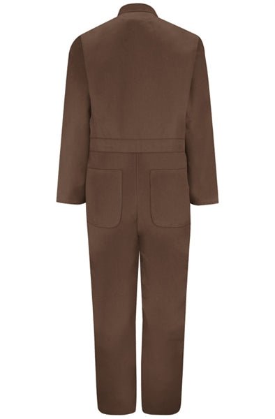 Red Kap - Men's Twill Action-Back Brown Coverall. CT10BN