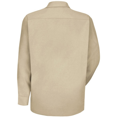 Red Kap - Men's Lt Tan Long-Sleeve Specialized No Pocket Shirt. SP16LT