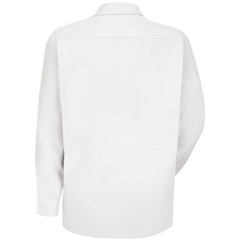 Red Kap - Men's White Long-Sleeve Specialized No Pocket Shirt. SP16WH