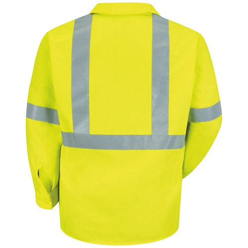 Red Kap - Long-Sleeve Hi-Visibility Work Shirt Class 2 Level 2. SS14HV