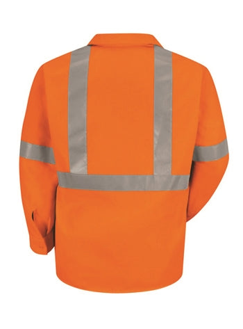 Red Kap - Long-Sleeve Hi-Visibility Work Shirt Class 2 Level 2. SS14O2