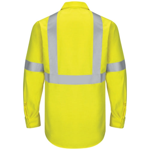 Red Kap - Long-Sleeve Hi-Visibility Ripstop Work Shirt Class 2 Level 2. SY14HV