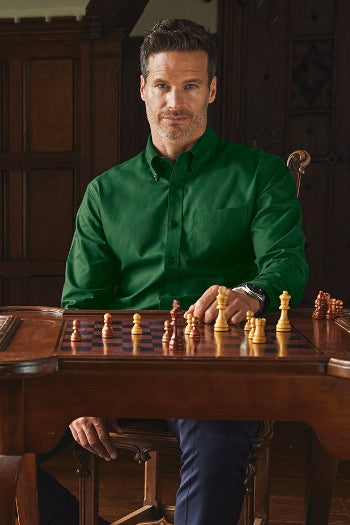 A shot of Brooks Brothers® Wrinkle-Free Stretch Nailhead Shirt.