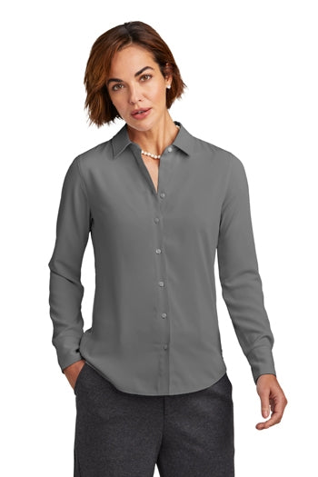 Brooks Brothers - Women’s Full-Button Satin Blouse. BB18007