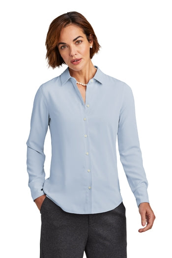 Brooks Brothers - Women’s Full-Button Satin Blouse. BB18007