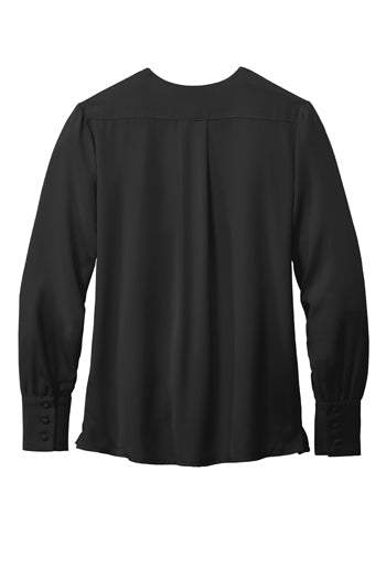 Brooks Brothers - Women’s Open-Neck Satin Blouse. BB18009