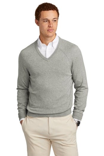 Brooks Brothers® - Cotton Stretch V-Neck Sweater. BB18400