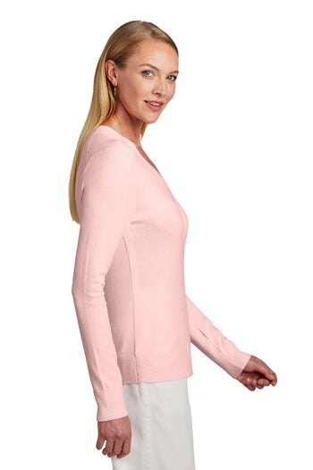 Brooks Brothers® - Women’s Cotton Stretch V-Neck Sweater. BB18401